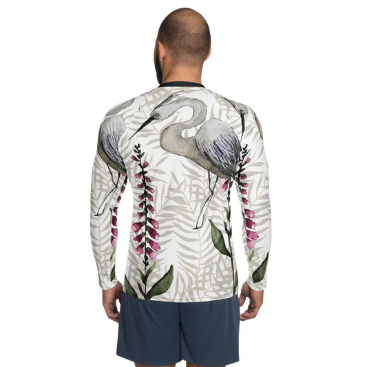 Crane Image Unisex Rash Guard