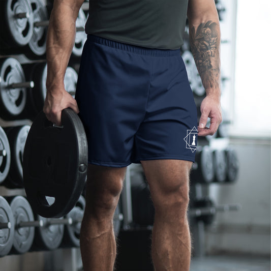 Navy Mat Theory Unisex Athletic Long Shorts