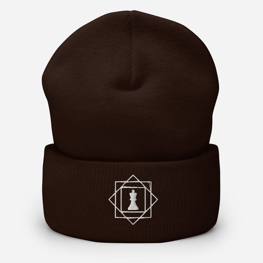 Brown Mat Theory Cuffed Beanie